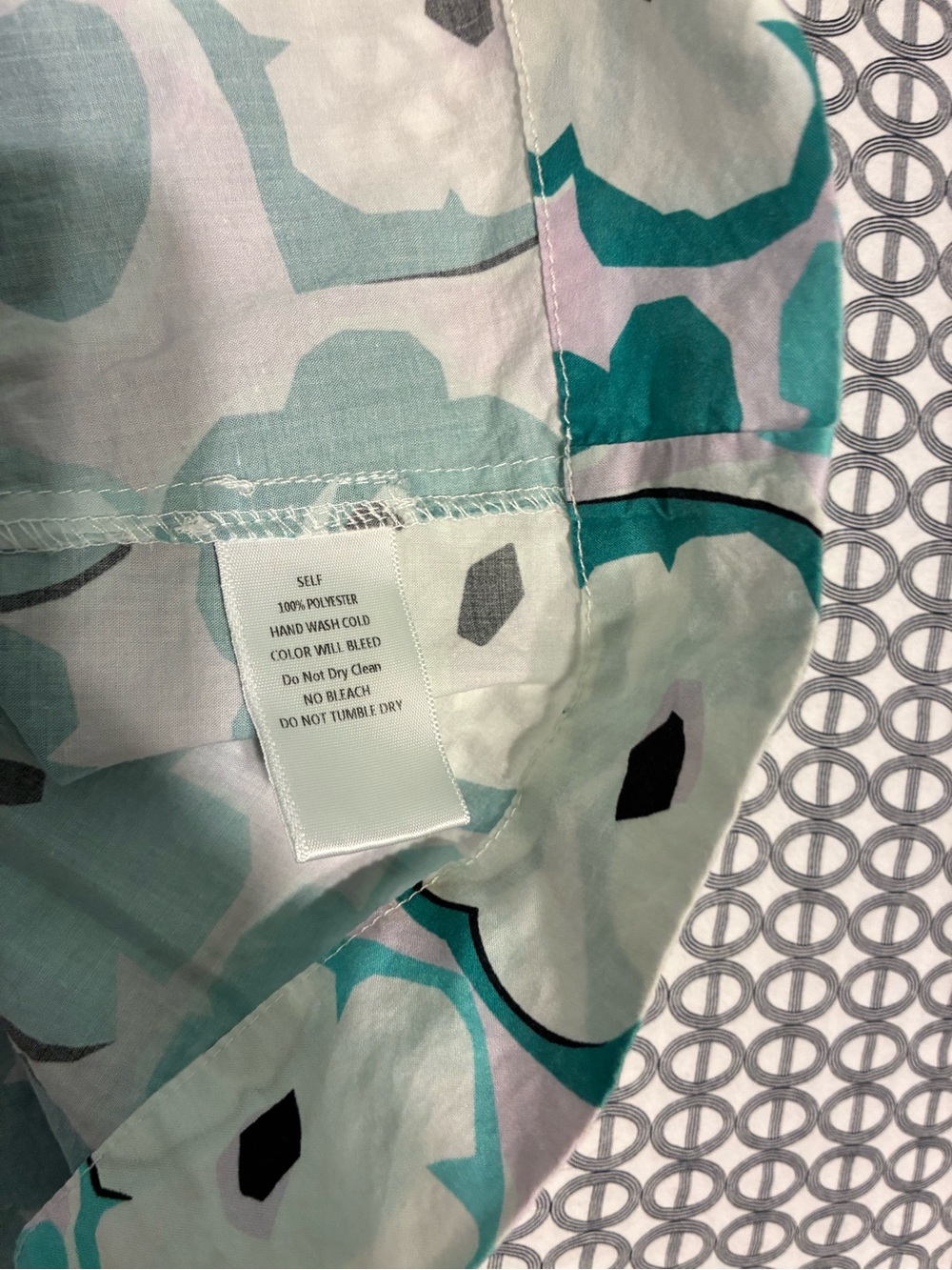 Pinch Floral Puff Sleeve Maxi Dress in Teal and White floral size large - Picture 10 of 13
